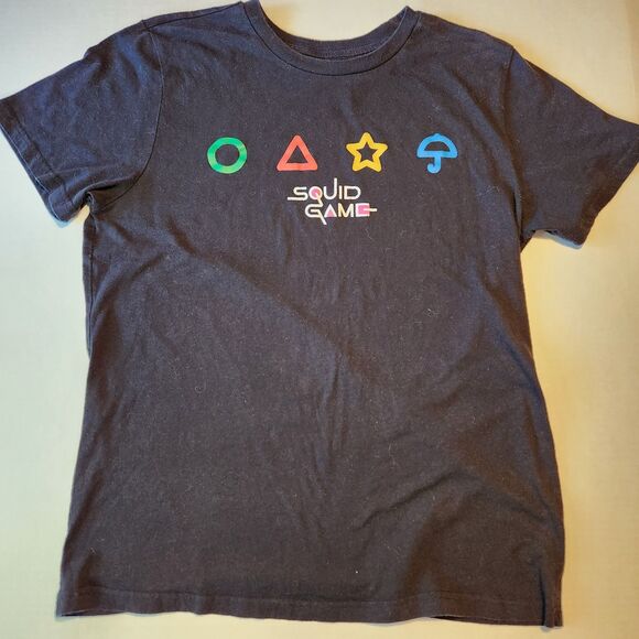 Squid Game Graphic SS T-Shirt Blk. T-Shirt XL {46/48} Runs Small - Picture 1 of 3